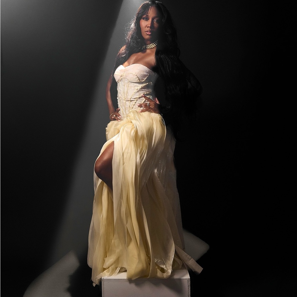 Innovare Denim: Blerta Strapless Corset Gown